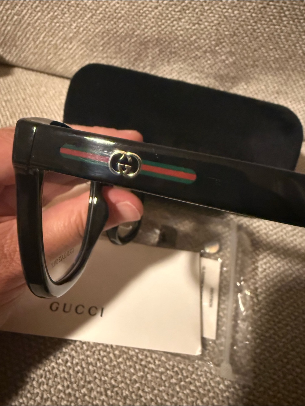 Gucci Black Women's Cat-Eye Optical Glasses NEW - Picture 6 of 8